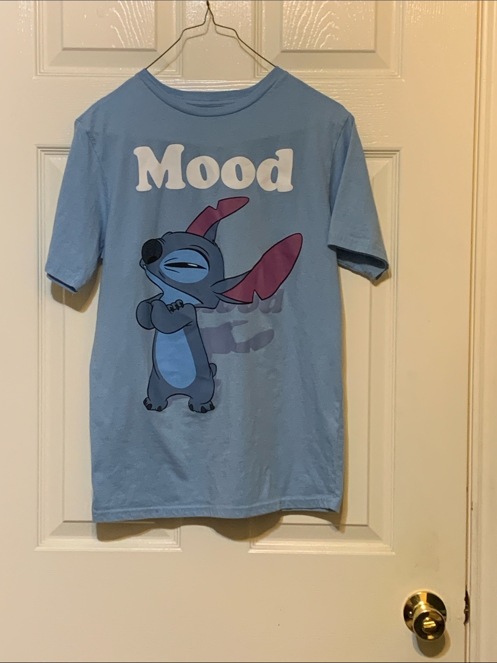 Disney Light Blue Stitch "Mood" Graphic Tee